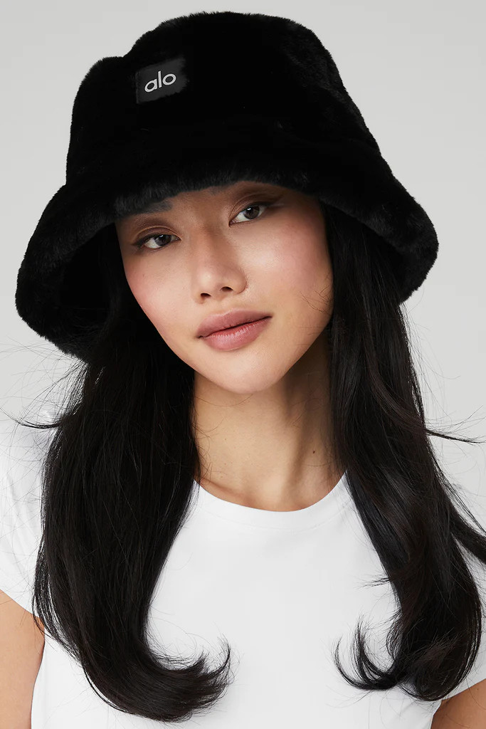 Faux Fur Bucket Hat - Black | Alo Yoga (US)
