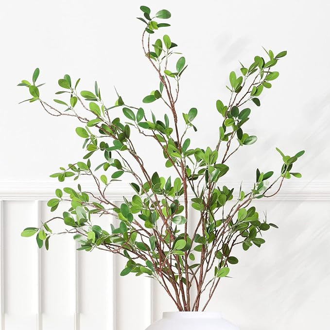 Melorca&Guilla Artificial Plants,3PCS 43.3" Green Faux Branches for Vase,Artificial Plants for Sh... | Amazon (US)