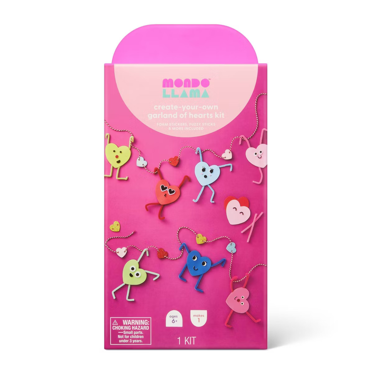 Valentine's Craft Foam Hearts Garland Activity Kit - Mondo Llama™ | Target