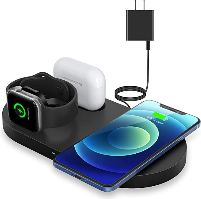 Wireless Charger, Wireless Charging Station Compatible with iPhone 13/12/12 Pro/11/11 Pro Max/XS ... | Amazon (US)