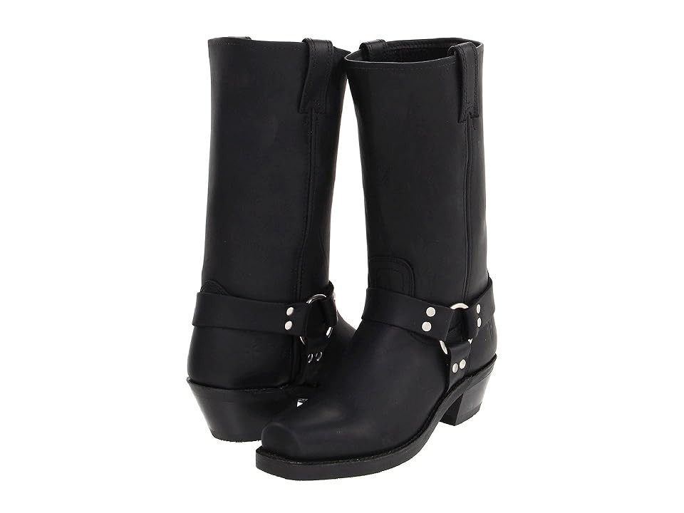 Frye Harness 12R Women's Pull-on Boots Black: 8.5 B - Medium, Leather | Zappos.com