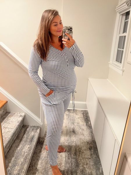 Was running low on maternity pajamas, believe it or not! Wearing maternity size XL. Linked non-maternity similar styles! 

#LTKcurves #LTKFind #LTKbump