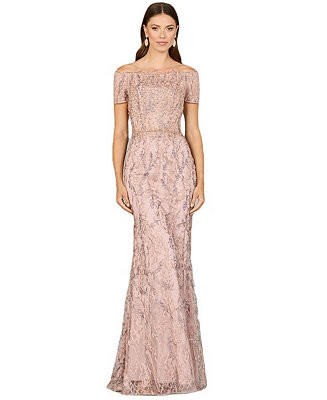 Lara Women's Off Shoulder Mermaid Gown with Short Sleeves - Macy's | Macy's