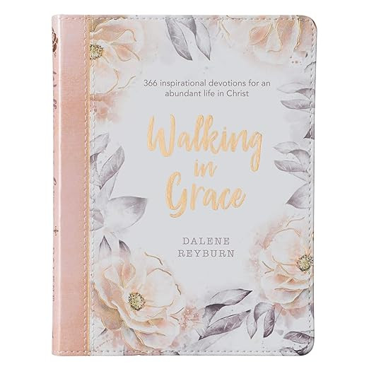 Walking in Grace - 366 Inspirational Devotions for an Abundant Life in Christ - Floral Faux Leath... | Amazon (US)