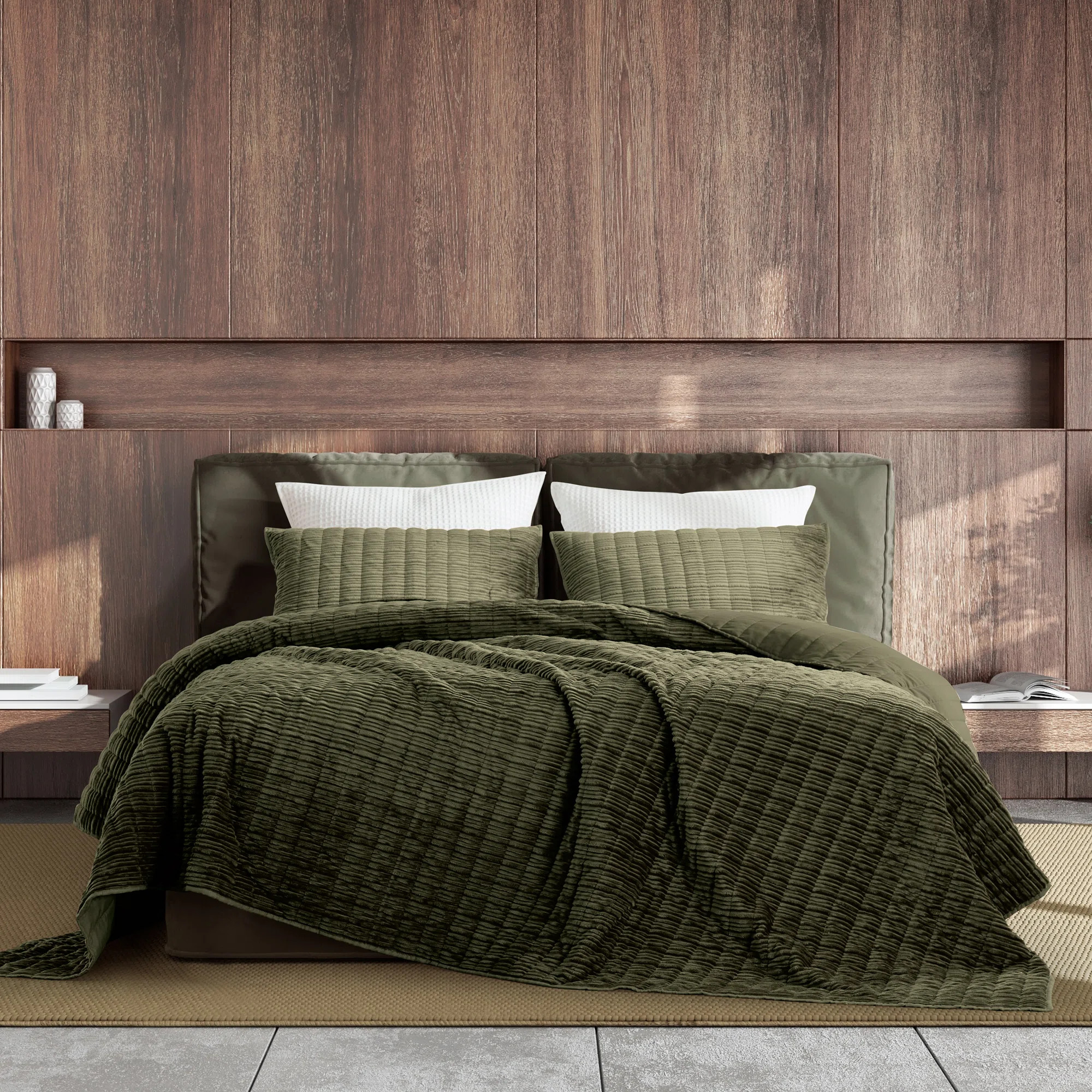 Wonderful Velvet 3-piece reversible quilt set | Wayfair North America