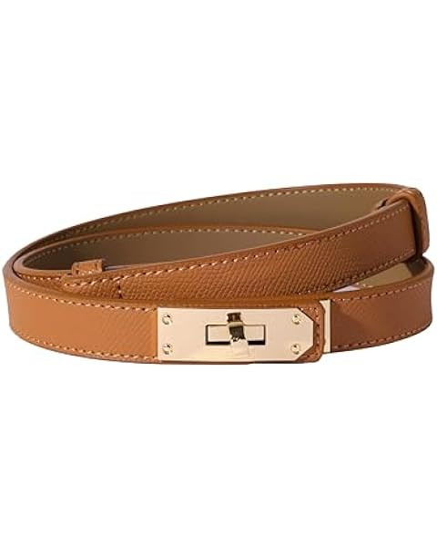 FENLDY Adjustable Thin Belts For Womens Skinny Belts For Dresses Womens Solid Color Alloy Turn Lo... | Amazon (US)