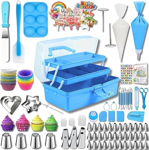 Cake Decorating Tools Supplies Kit: 274pcs Baking Accessories with Storage Case - Piping Bags and... | Amazon (CA)