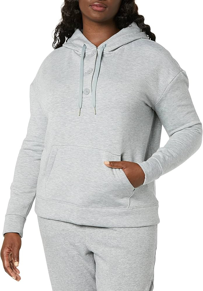 Amazon Aware Women's Fleece Long Sleeve Henley Hoodie | Amazon (US)