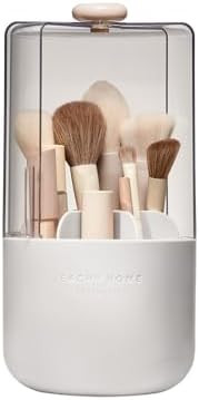 EACHY Makeup Brush Holder 360° Rotating with Dustproof Lid, Waterproof Material, 7 Compartments ... | Amazon (US)
