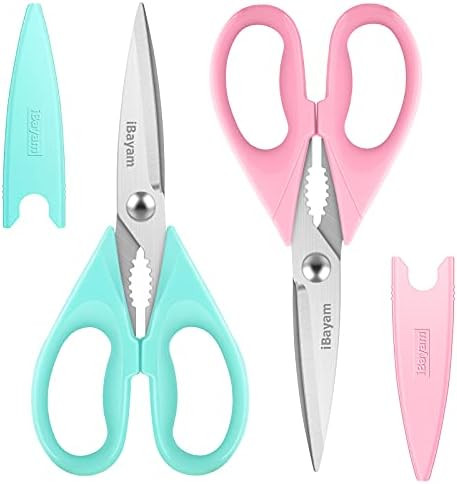 Kitchen Shears, iBayam Kitchen Scissors Heavy Duty Meat Scissors Poultry Shears, Dishwasher Safe ... | Amazon (US)