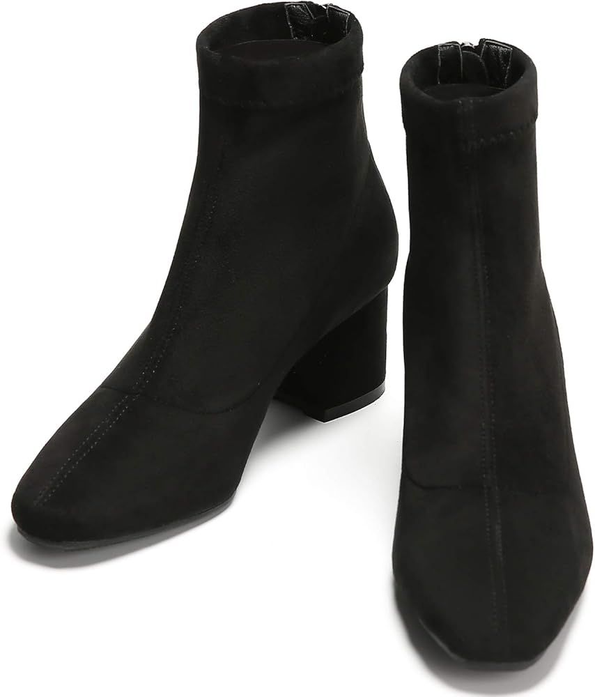C.Paravano Boots for Women I Chelsea Boots for Women I Booties for Women I Black Suede Booties fo... | Amazon (US)