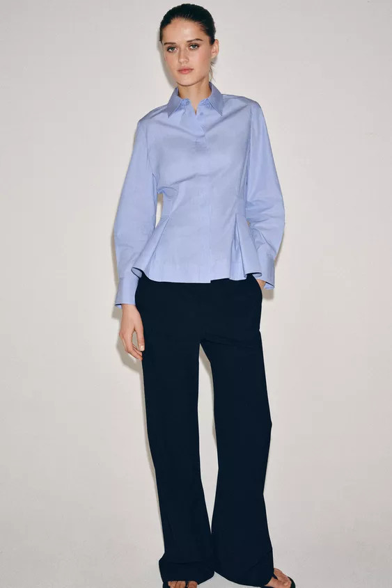 ZW COLLECTION POPLIN PEPLUM SHIRT | Zara DE