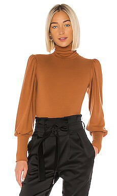 Rachel Pally Luxe Rib Eloise Bodysuit in Brass from Revolve.com | Revolve Clothing (Global)