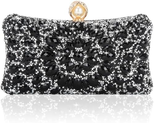 Women's Evening Bags Sparkly Rhinestone Clutch Purses Luxury Handbags | Amazon (US)
