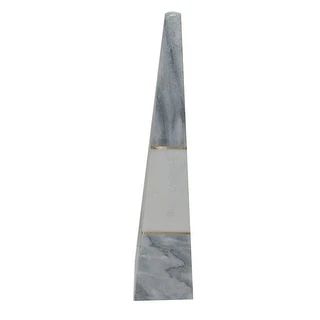 Marble 16"H Obelisk Tower, Gray | Bed Bath & Beyond