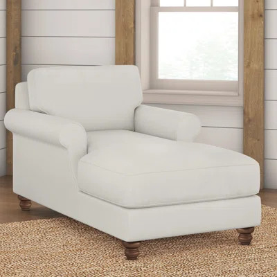 Hermitage Chaise Lounge Upholstery Color: Microsuede Chocolate | Wayfair North America