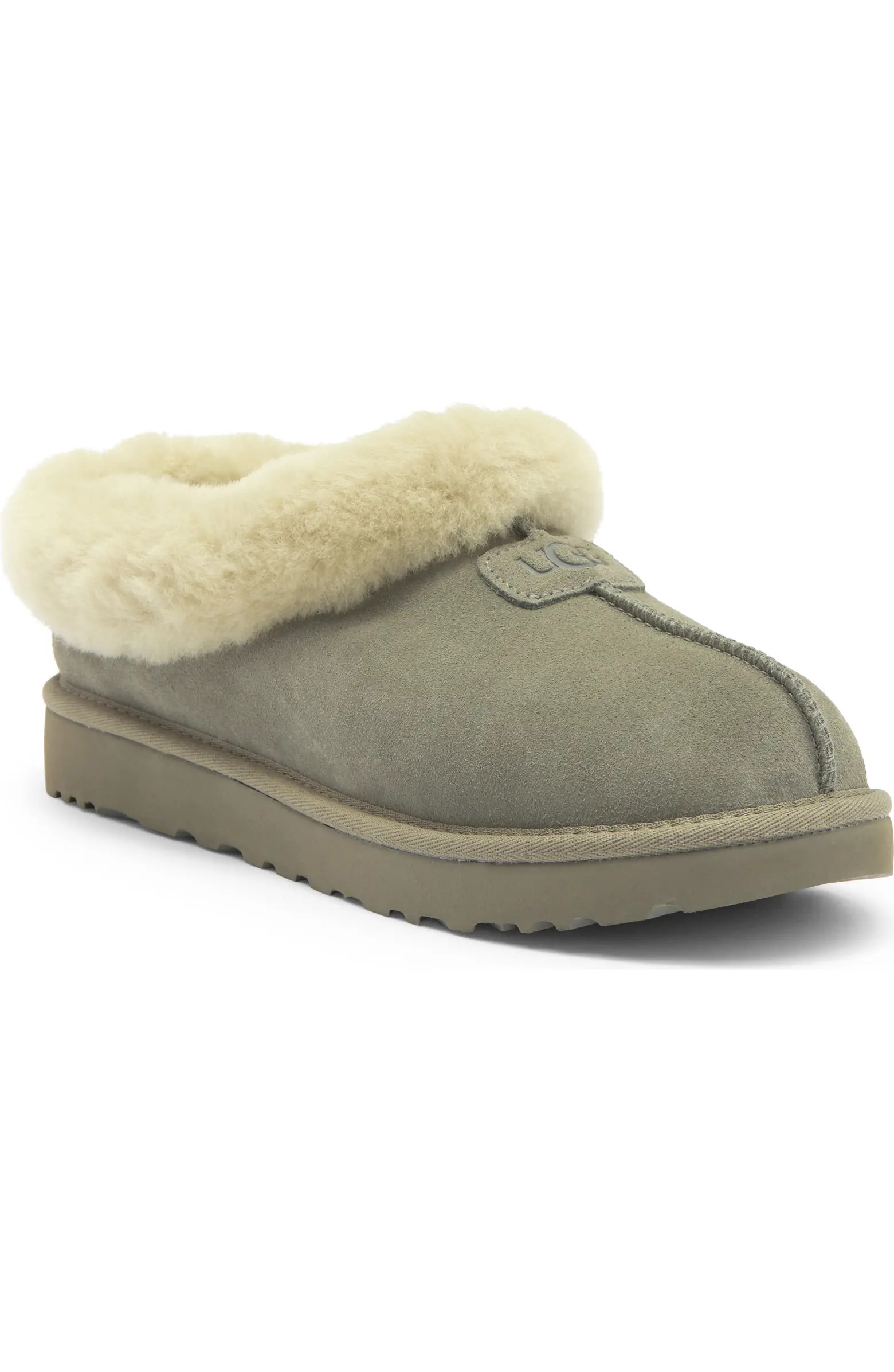 Tazzette Genuine Shearling Collar Slipper (Women) | Nordstrom