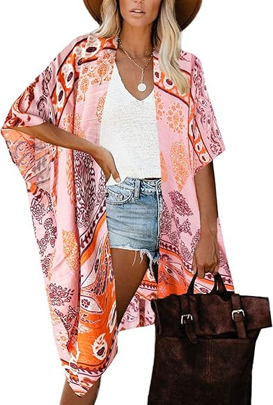 Breezy Lane Kimonos for Women Swimsuit Coverups Beach Cover Up Swimwear Cardigan Summer | Amazon (CA)