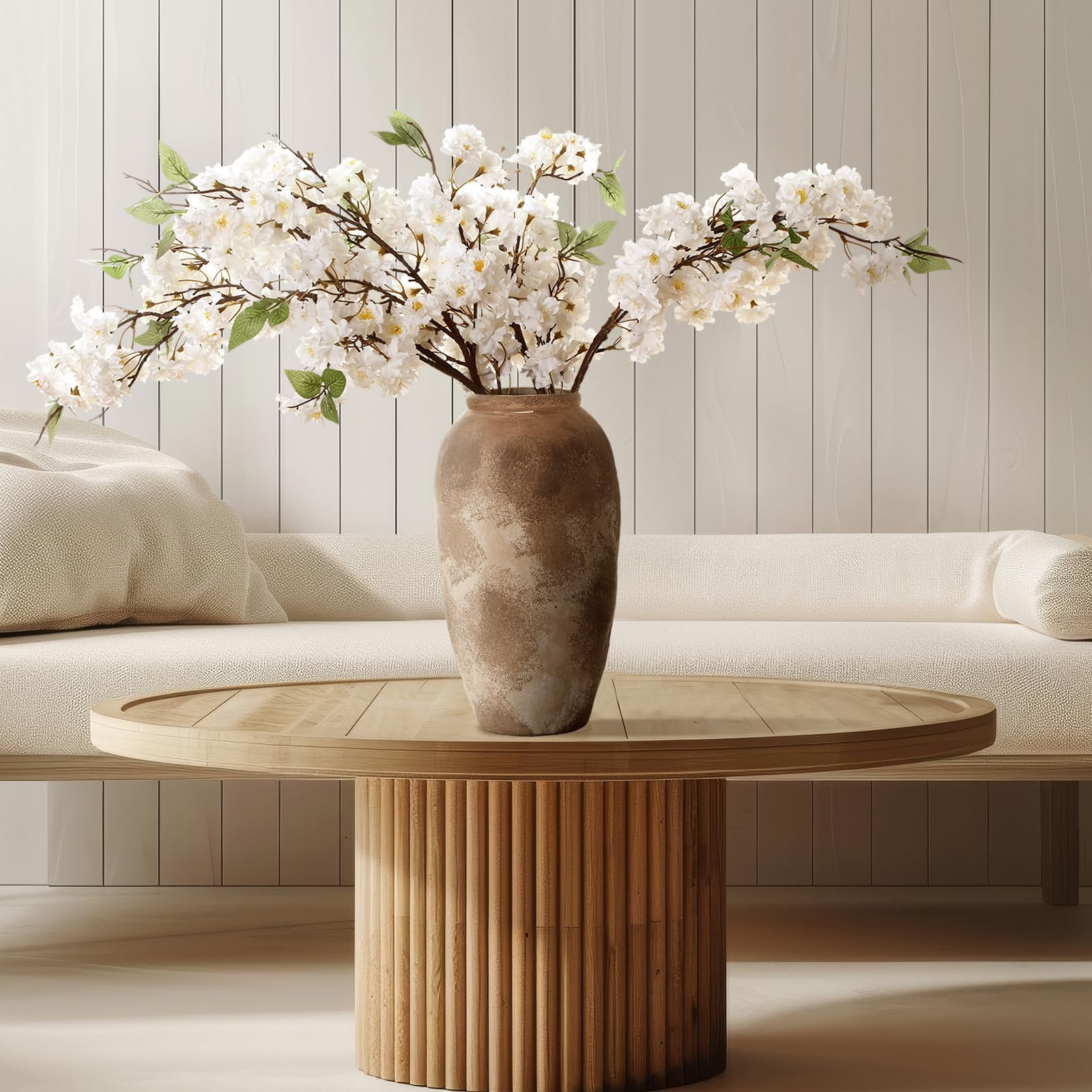 Artificial Cherry Blossom Branches 38 Inch Fake Wedding Silk Cherry Blossom Tree Stems 4 Pcs Faux... | Amazon (US)