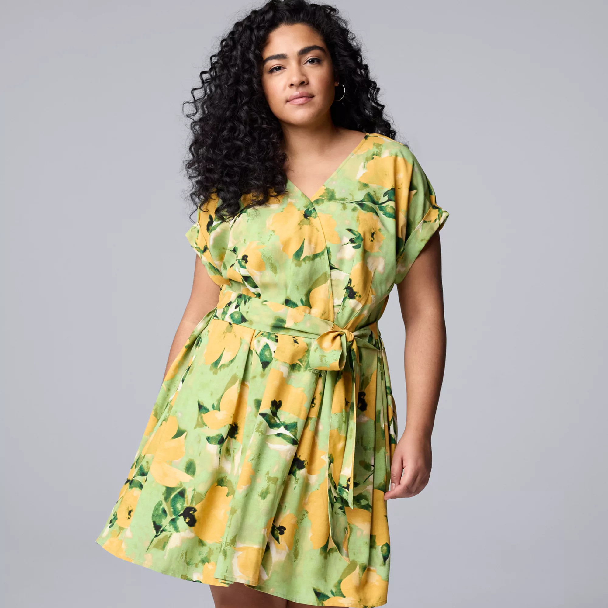 Plus Size Simply Vera Vera Wang Wrap Tie-Front Dress | Kohl's