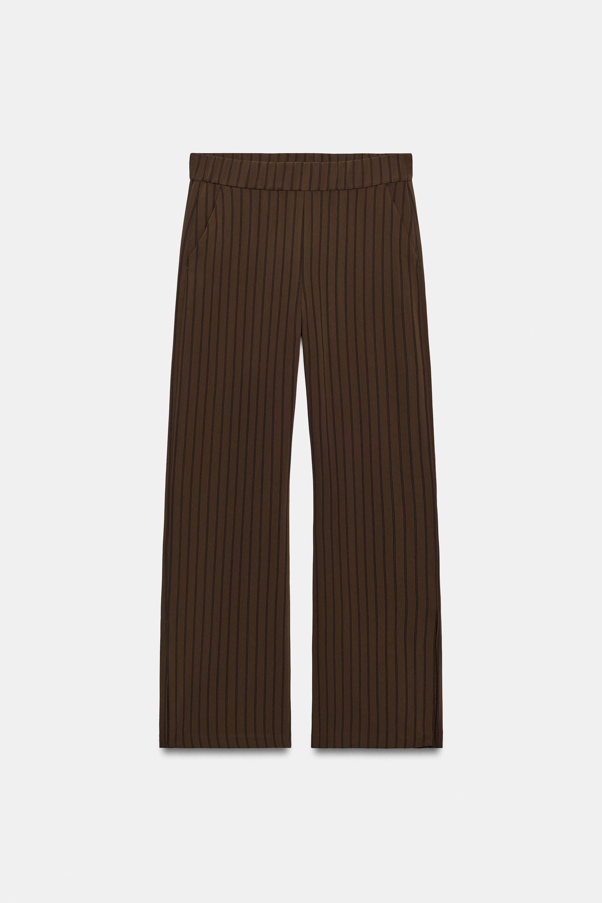 STRIPED TROUSERS WITH SIDE VENTS | Zara UK