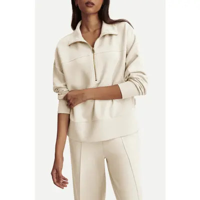 Varley Kayleight Half Zip Sweatshirt in Pristine at Nordstrom, Size Medium | Nordstrom