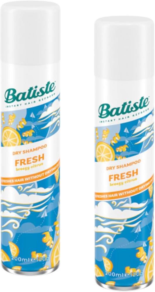 Batiste Instant Hair Refresh Dry Shampoo, BREEZY CITRUS, Fresh - 200ml/120g (Pack of 2) | Amazon (US)
