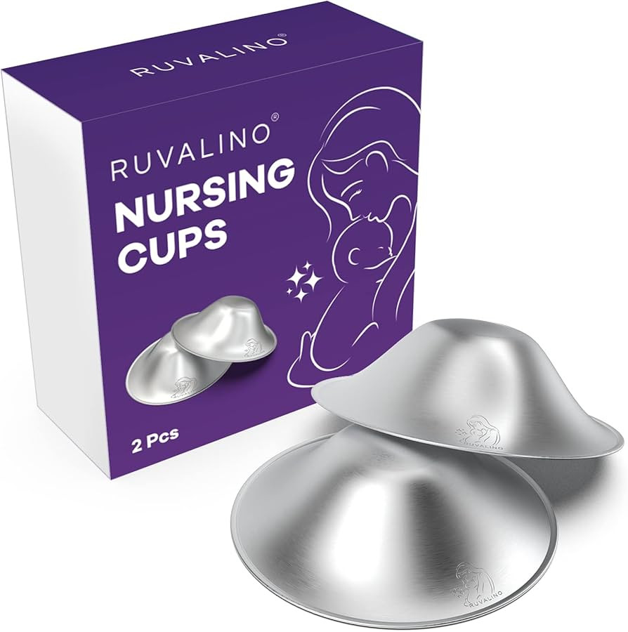 RUVALINO Original Silver Nursing Cups, Breastfeeding Essentials Nipple Shields for Nursing Newbor... | Amazon (US)