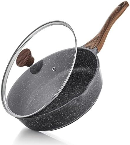 SENSARTE Nonstick Deep Frying Pan Skillet, 12-inch Saute Pan with Lid, Stay-cool Handle, Chef Pan He | Amazon (US)