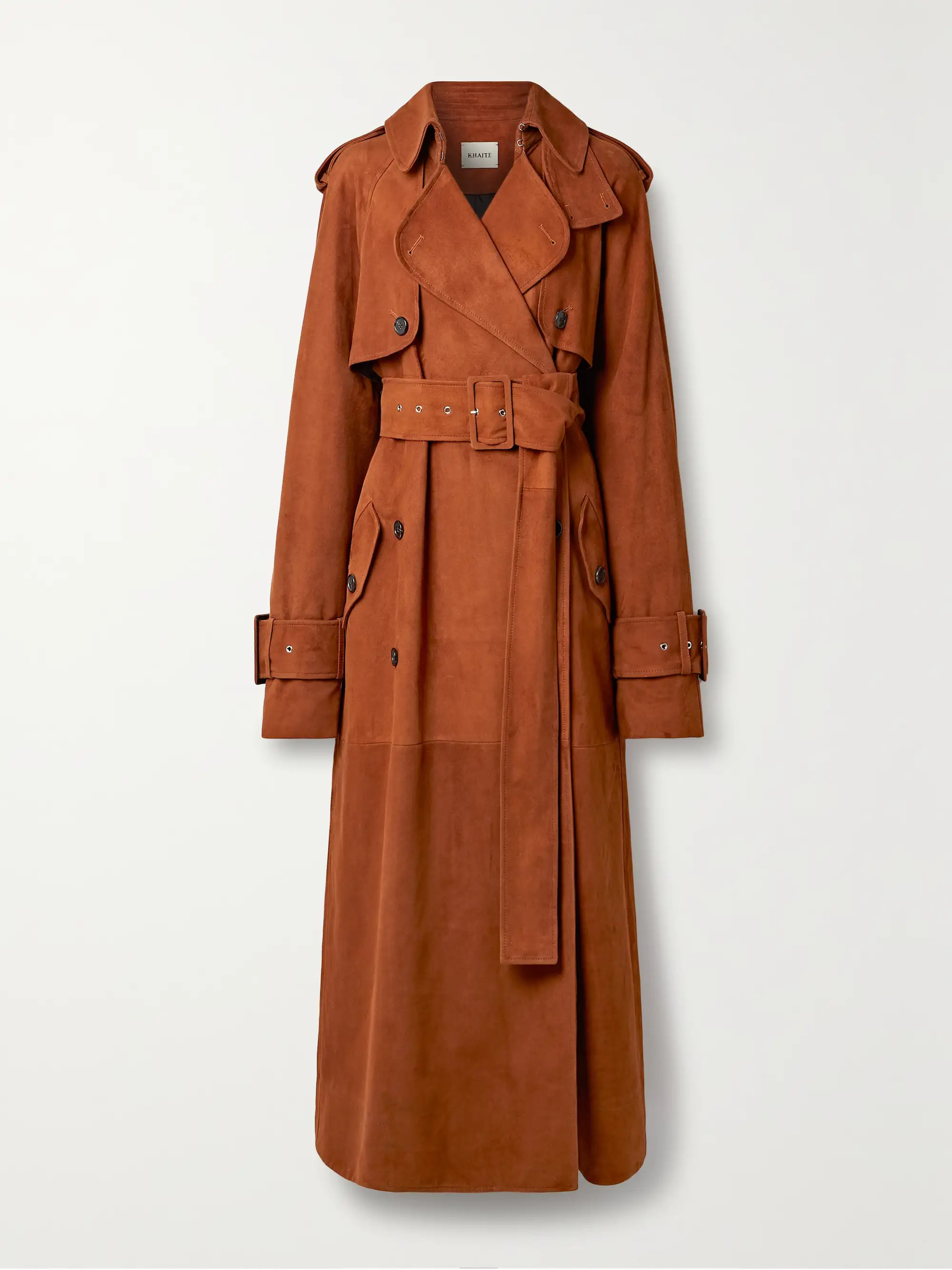 Rennie belted suede trench coat | NET-A-PORTER (UK & EU)