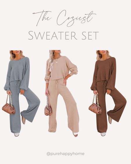 Get casual and slip into the coziest sweater set that comes in a multiple of colors. #ltkfind #ltkcozy

#LTKstyletip #LTKmidsize #LTKfindsunder50