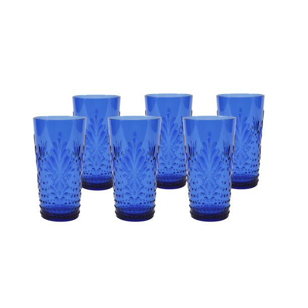 The Pioneer Woman 24-Ounce Sunny Days Tritan Tumbler Cobalt Blue, 6 Pack | Walmart (US)