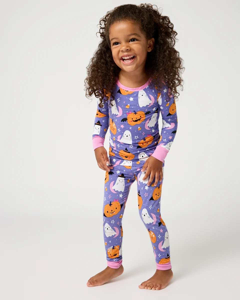 Moonlit Magic Purple Two-Piece Pajama Set | Little Sleepies