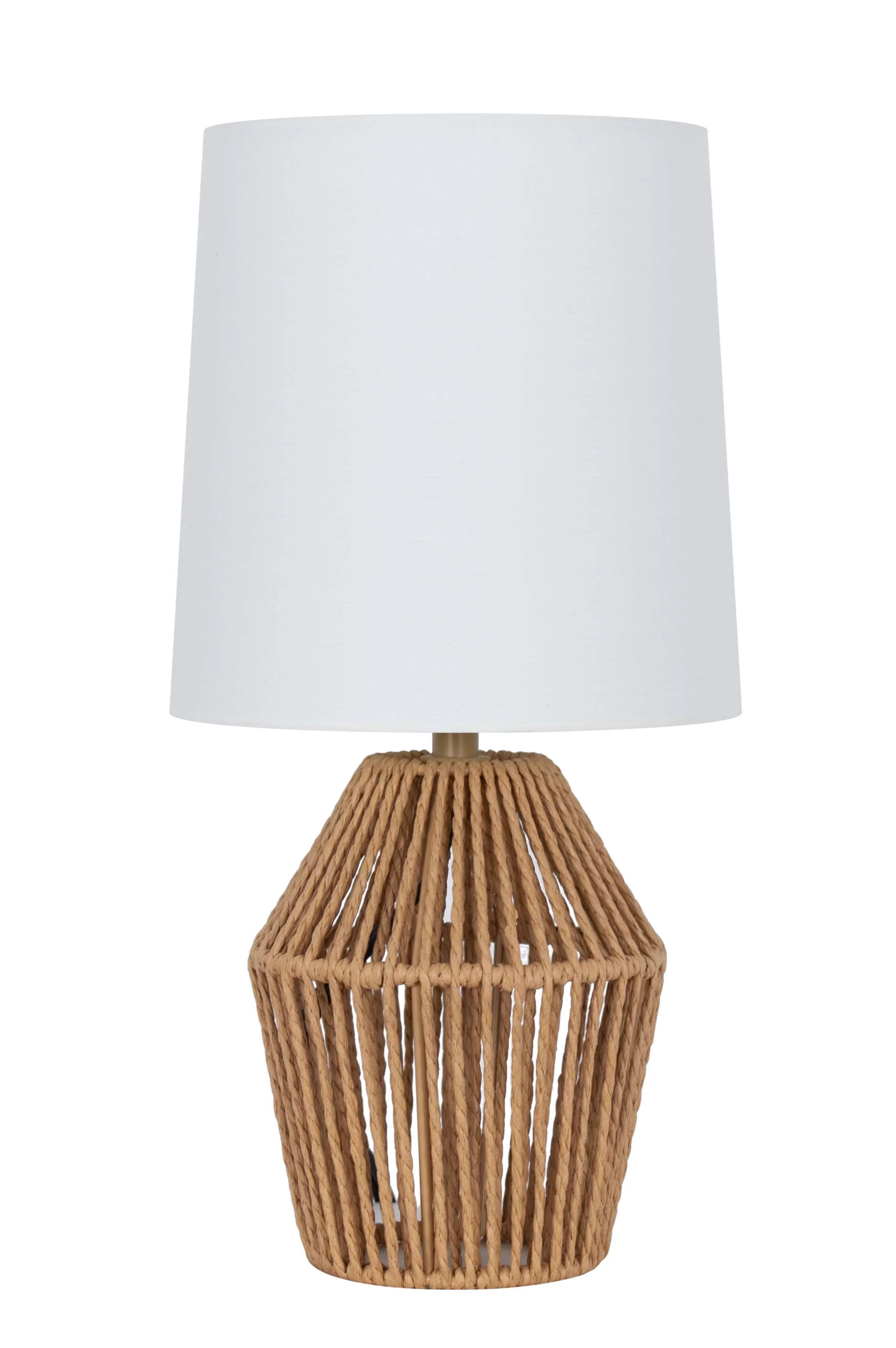 Mainstays 12.75" Rope Mini Lamp, Brown, 5.75 x 6.5 x 6.5" Lamp Shade | Walmart (US)