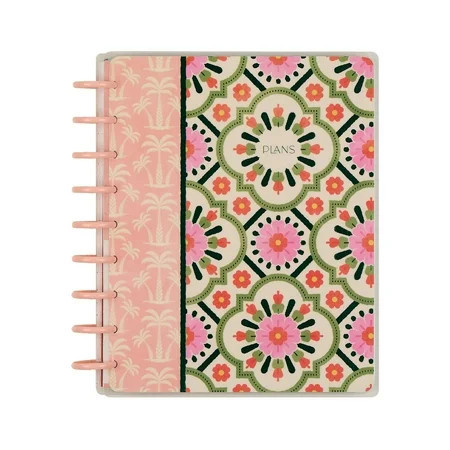 The Happy Planner Undated Palm Beach Classic Checklist Planner – 12-Month, Classic (7″ × 9.25″) – Disc-Bound, Start Anytime, Tropical Cover | Walmart (US)