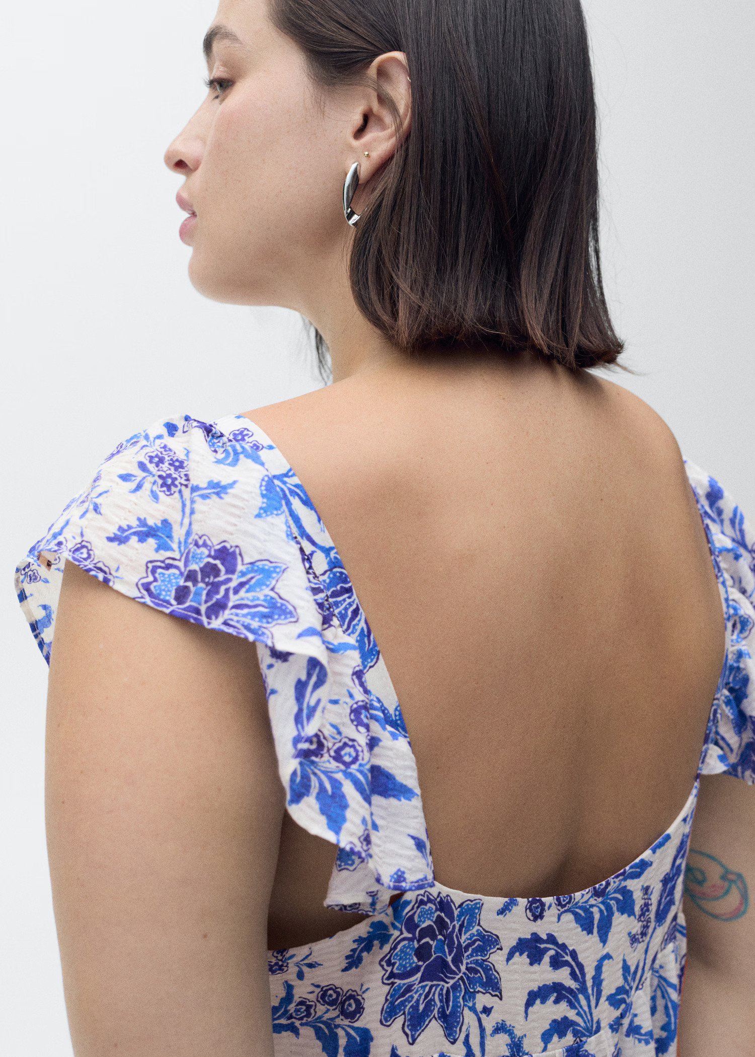 Ruffled floral print dress - Women | MANGO USA | Mango (US/MX/AU)