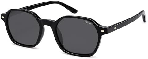 SOJOS Retro Square Polarized Sunglasses Womens Men Trendy 70s Thin Slim Shades Sunnies SJ2674 | Amazon (US)