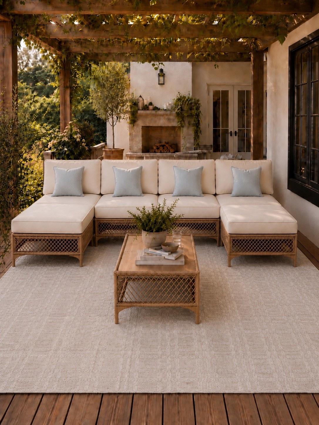 Dreamy Pergola Patio Goals 🌿🤍

This outdoor setup feels like a private resort right at home. From the oversized sectional and airy neutral palette to the lush pergola greenery and cozy fireplace backdrop, every detail creates the perfect space for relaxing, entertaining, and enjoying long summer evenings outdoors.

If you’re dreaming of a backyard refresh, this timeless patio look combines comfort, elegance, and everyday livability in the best way.

Follow @farmtotablecreations on Instagram for more cozy home finds and trending decor.

#LTKHome #PatioDecor #OutdoorLiving #BackyardInspiration #PergolaDesign #OutdoorFurniture #PatioGoals #BackyardOasis #OutdoorStyling #NeutralDecor #CozyHome #OutdoorEntertaining #ModernFarmhouse #BackyardDesign #HomeDecorFinds #OutdoorSpaces #SummerDecor #FarmToTableCreations #LTKFinds #BackyardGoals

#LTKHome #LTKSaleAlert