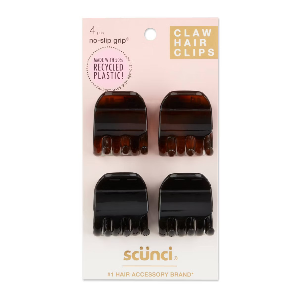 scunci 3cm No Slip Grip Jaw Clips - 4ct | Target