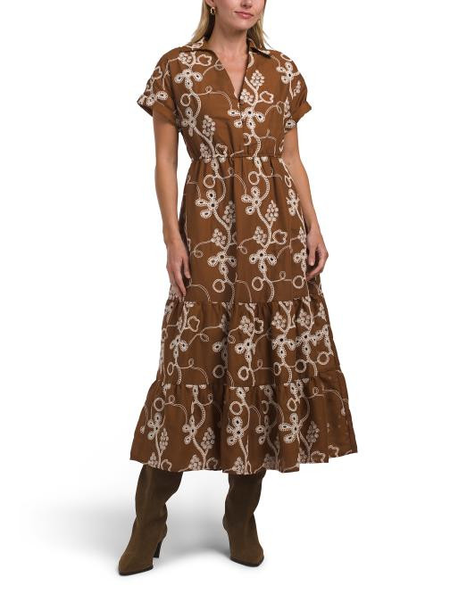 Rope Embroidery Shirt Dress | TJ Maxx