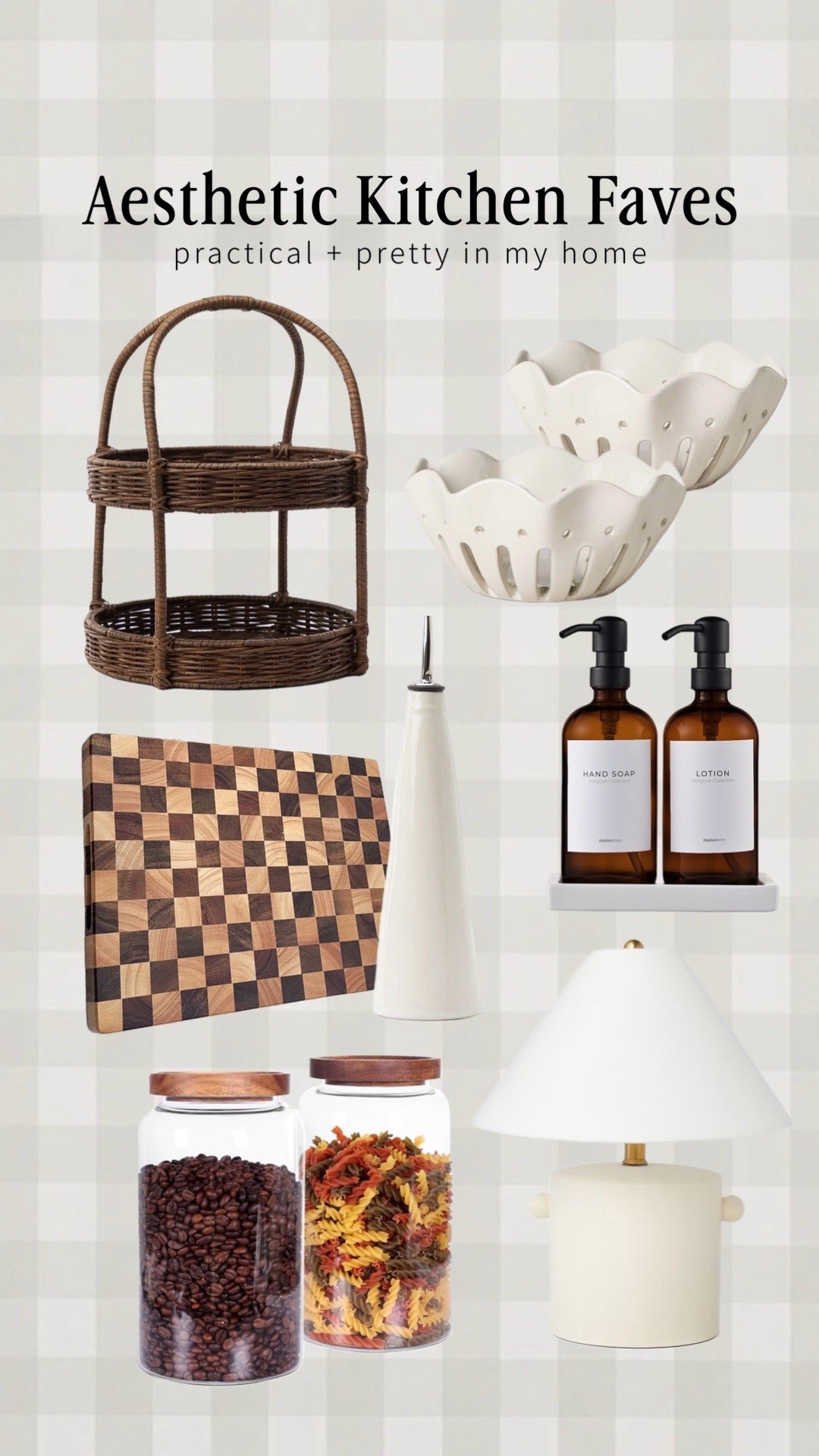 Aesthetic kitchen items in my home. Proof practical can be pretty too. 🫶 

Kitchen, decor, home, decor, berry bowl, fruit tray, fruit bowl, tiered tray, cutting board, hand soap, soap, dispenser, oil, dispenser, lamp, food, storage, glass storage, Amazon home, Amazon find, McGee and Co, studio, McGee, target, gift gifts for her, gifts for the hostess. ￼

#LTKHome #LTKSaleAlert #LTKdayinmylife