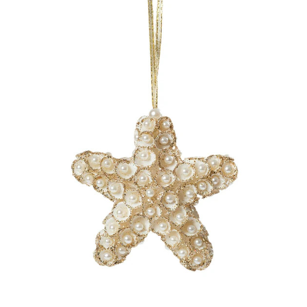Pearl Clamrose Shell Star Ornament | Cailini Coastal