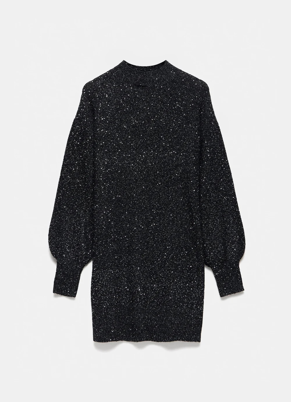 Dark Grey Sparkle Knit Dress | Mint Velvet