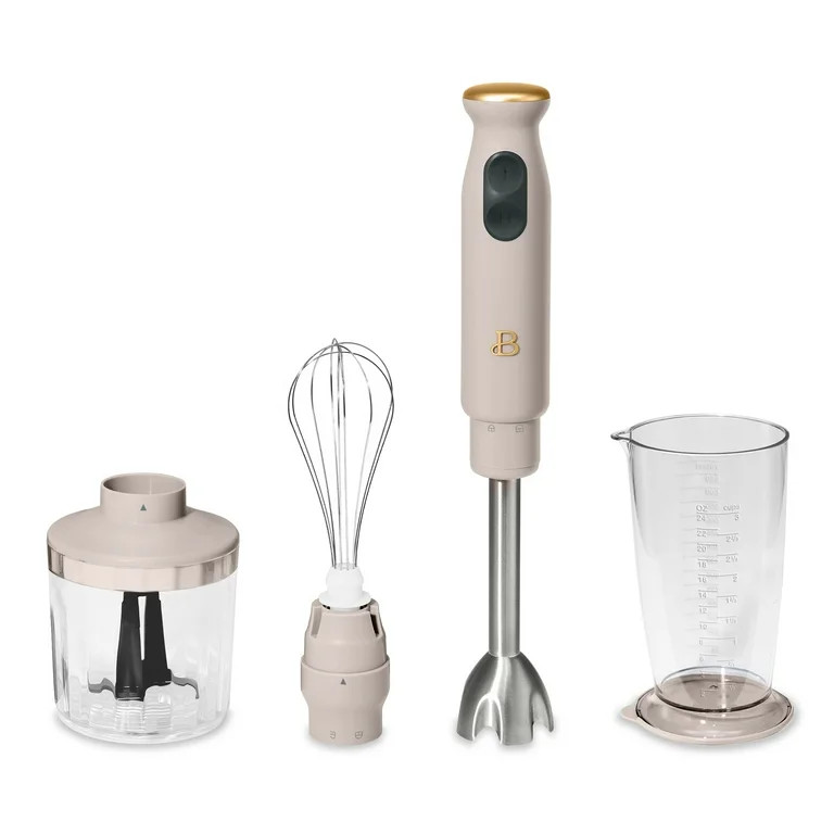 Beautiful 2-Speed Immersion Blender with Chopper & Measuring Cup, Porcini Taupe by Drew Barrymore... | Walmart (US)