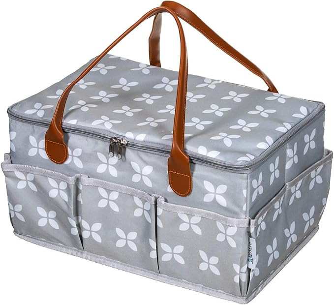 Moteph Extra Large Diaper Caddy, Craft, Toy Organizer with Zip-Top Cover with Waterproof Wet/Dry ... | Amazon (US)