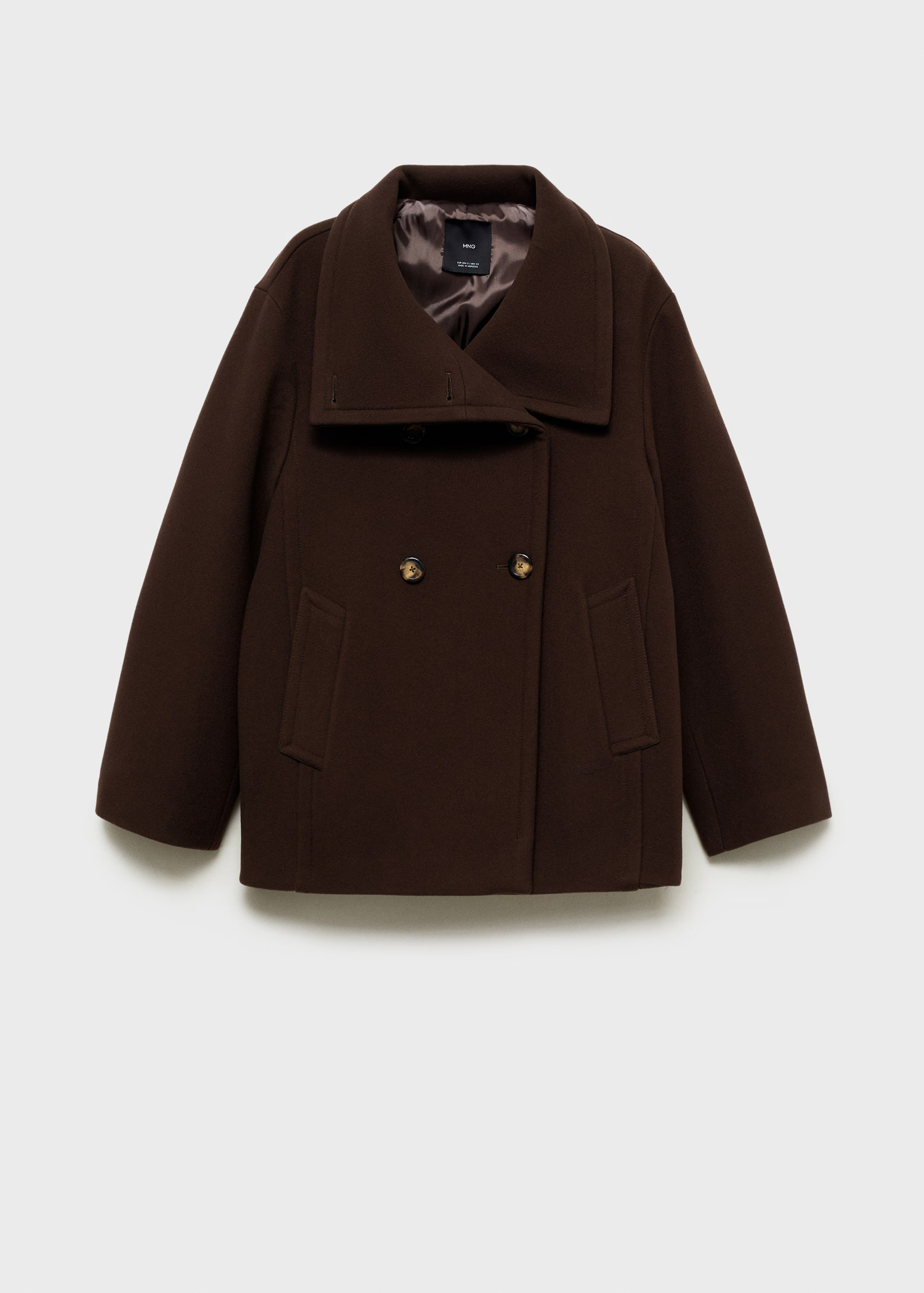 Double-breasted virgin wool coat - Women | MANGO USA | Mango (US/MX/AU)