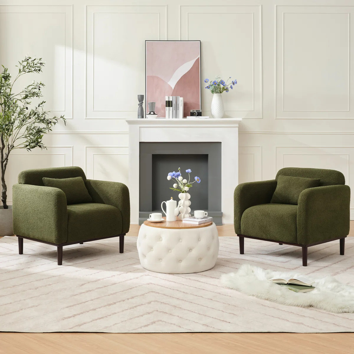 Gizzelle Upholstered Accent Chair (Set of 2) | Wayfair North America