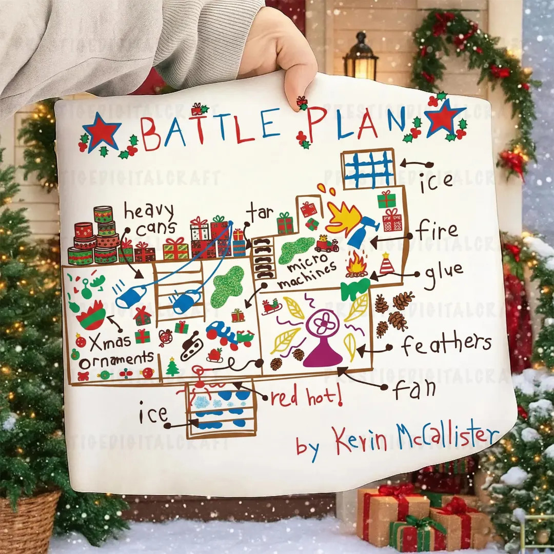 Christmas Movie Battle Plan | PNG | Hand Drawn Battle Plans | Kevin and the Wet Bandits | Mccalli... | Etsy (US)