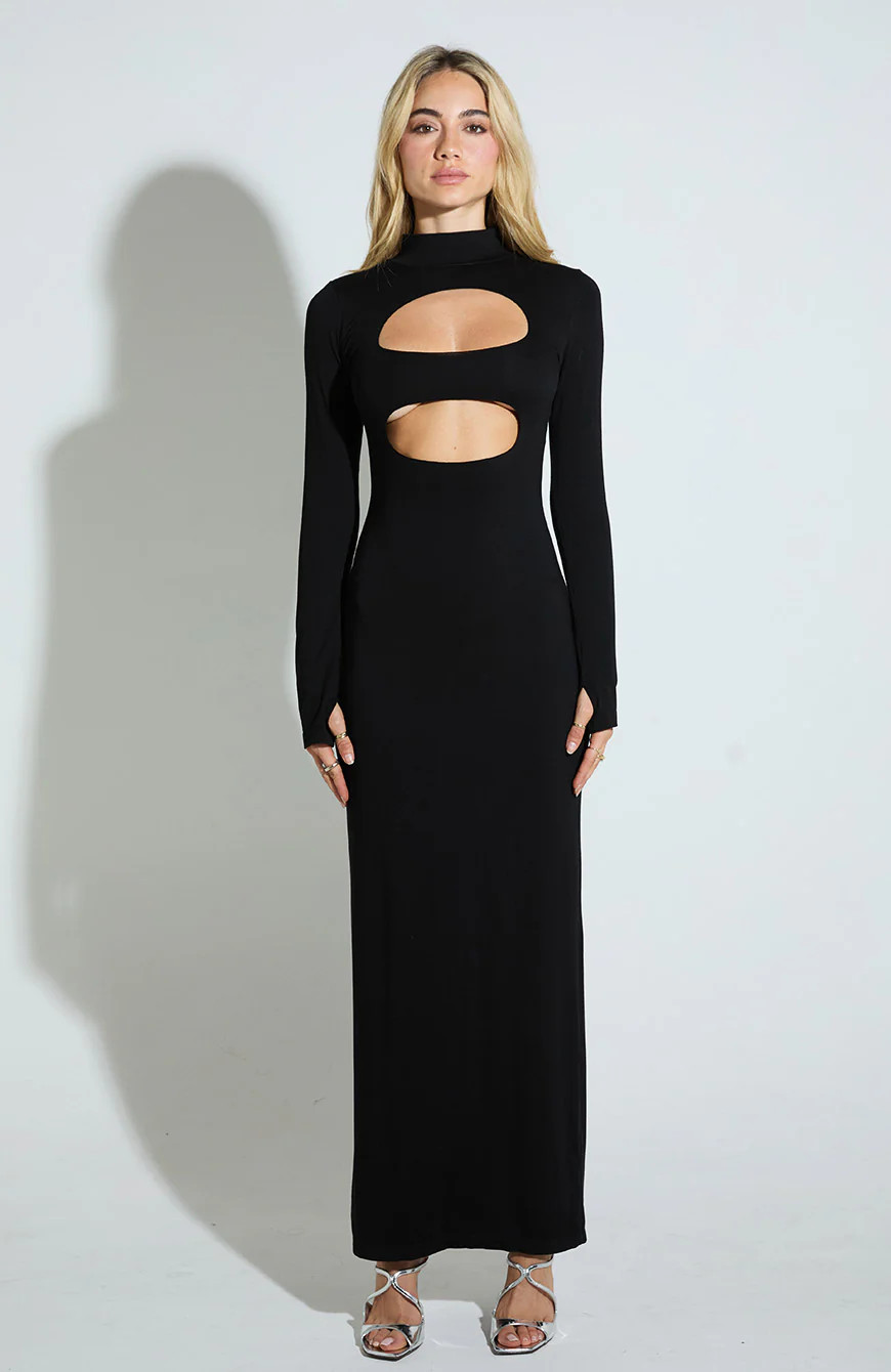 Peek-A-Boo Dress - Black | Vintage Souls