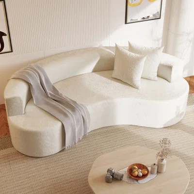 80" Modern Upholstered Sofa with Two Pillows Included | Wayfair North America